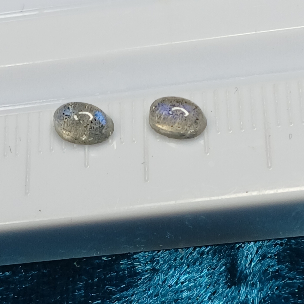 Iridescent Labradorite Gemstone Cabochons 5x3mm